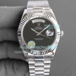 Swiss Replica Rolex Day Date President Strap Black Onyx Dial Watch 41MM